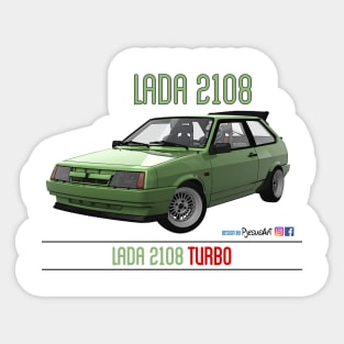 Lada 2108 Turbo Fern Green Sticker